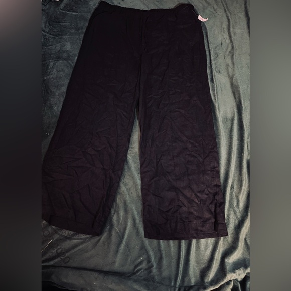 Gap Mid Rise Linen-Blend Pull-On Wide-Leg Pants - Picture 2 of 11